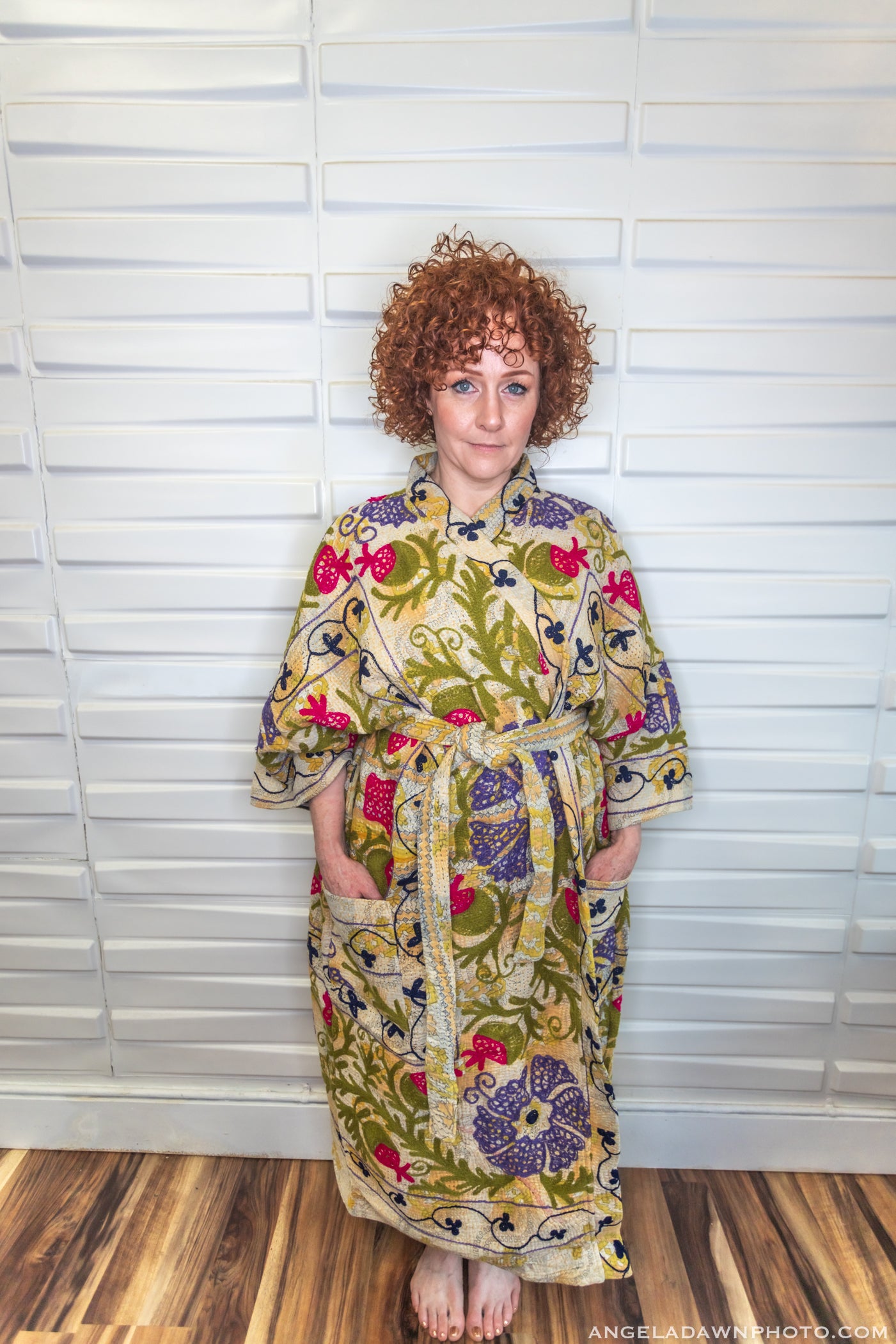 Suzani Kantha Oversized Kaftan Robe