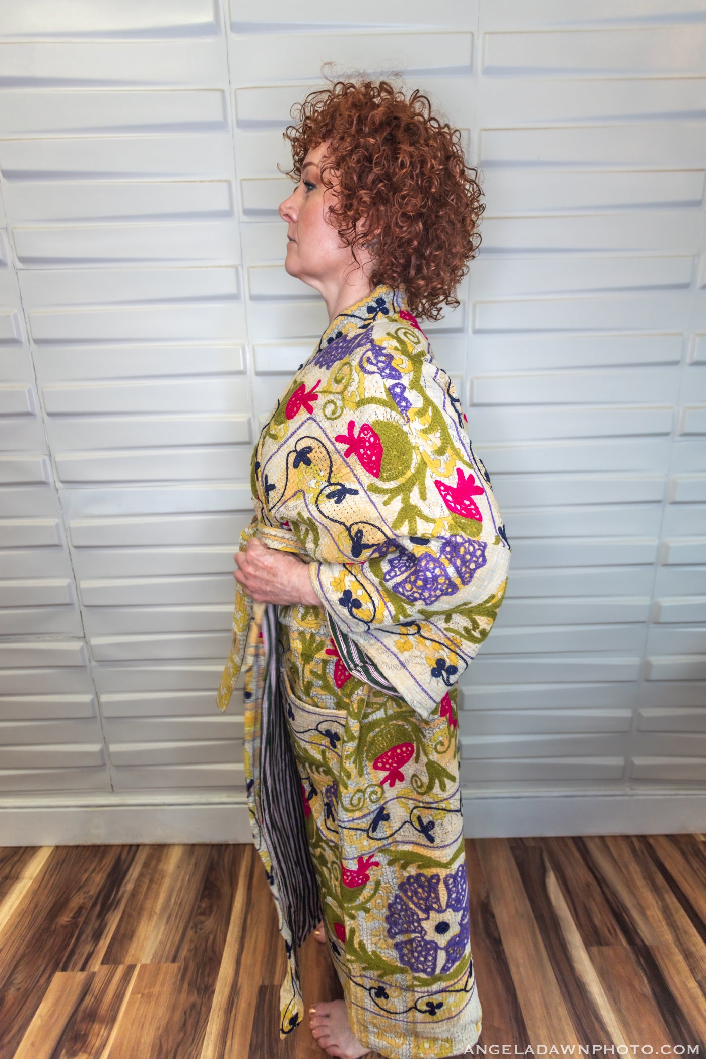 Suzani Kantha Oversized Kaftan Robe