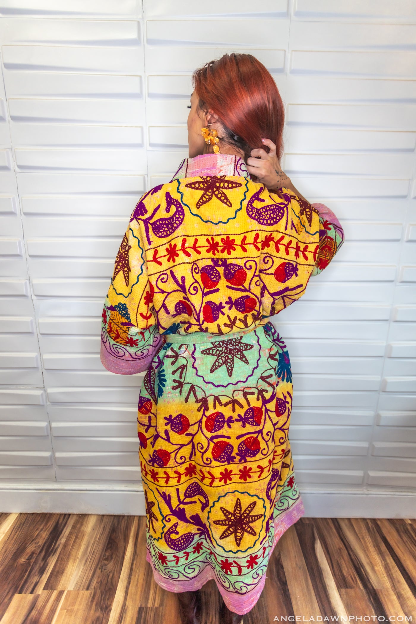 Suzani Kantha Oversized Kaftan Robe III