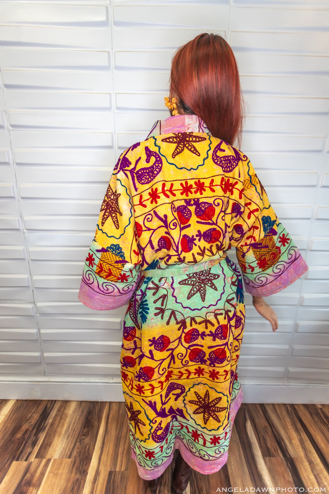 Suzani Kantha Oversized Kaftan Robe III