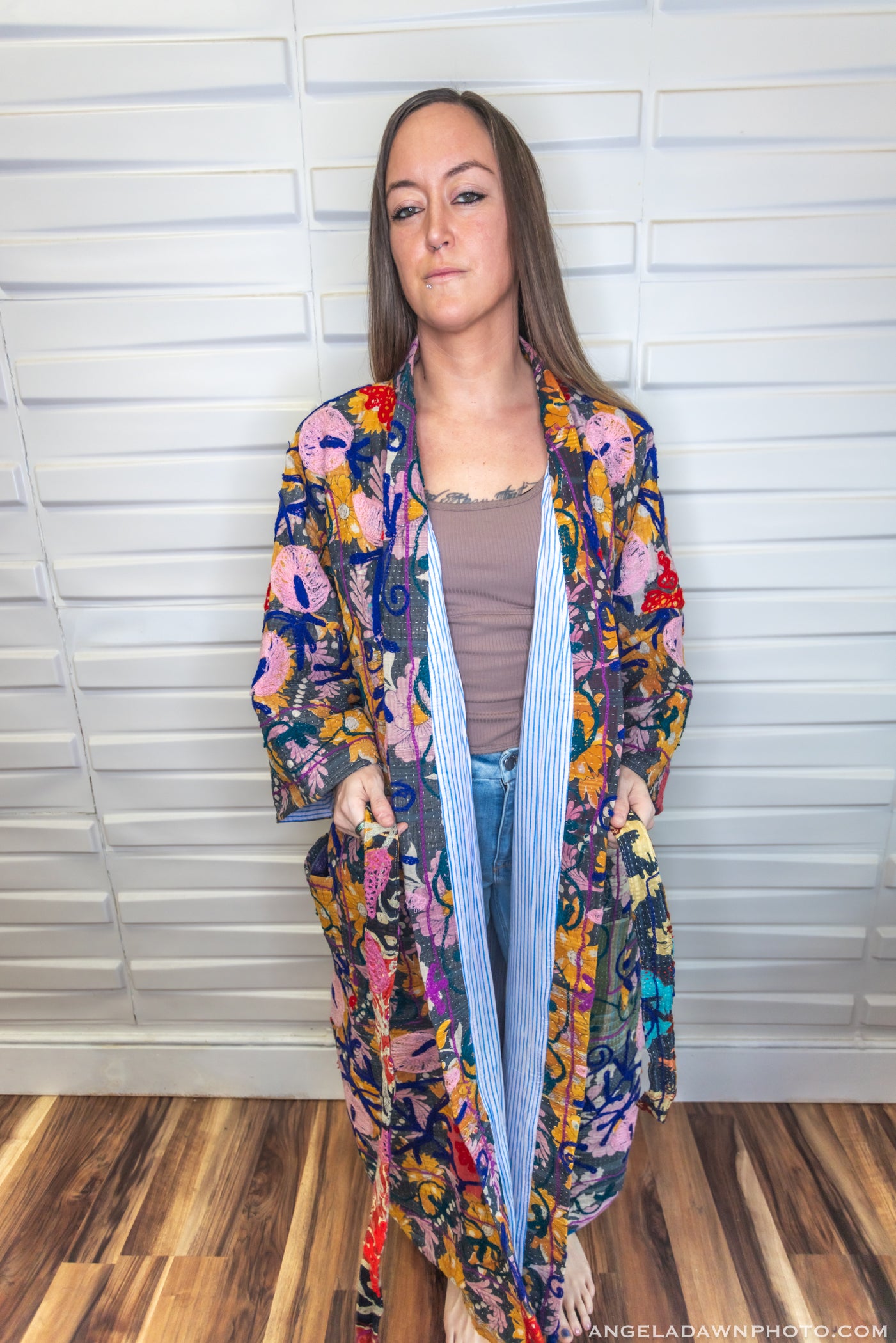 Suzani Kantha Oversized Kaftan Robe II
