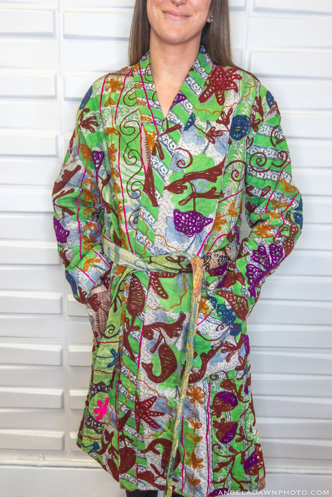 Suzani Kantha Midi Robe V