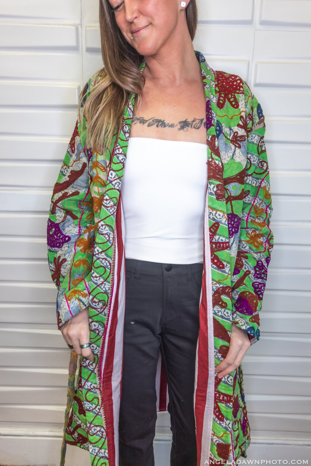 Suzani Kantha Midi Robe V
